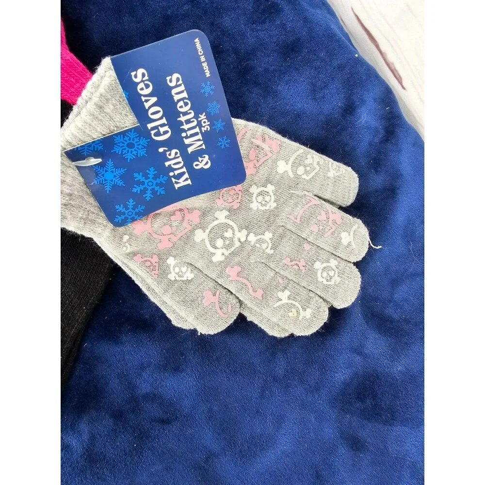 Old East Kids'‎  Gloves 3 pack Three Pair in 1 pack